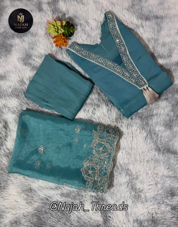 WhatsApp Image 2026-07-30 at 2.24.36 PM (2) Dusty Teal Embroidered 3-Piece Suit Set