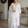 Ivory Blossom Embroidered 3-Piece Suit Set