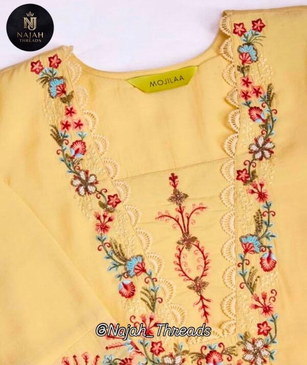 WhatsApp Image 2026-07-30 at 2.56.33 PM Sunshine Yellow Floral Printed & Embroidered 3-Piece Suit Set