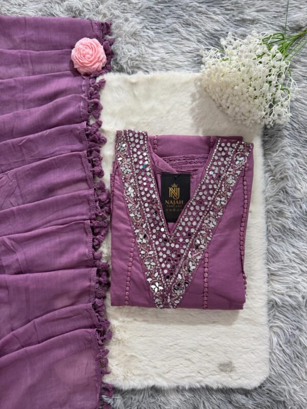 WhatsApp Image 2026-08-15 at 2.25.17 PM Mauve Mirror Work Anarkali 3-Piece Suit Set