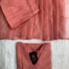 Coral Pink Lace Yoke & Organza 3-Piece Suit Set