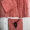 Coral Pink Lace Yoke & Organza 3-Piece Suit Set