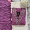 WhatsApp Image 2026-08-15 at 2.28.38 PM Mauve Mirror Work Anarkali 3-Piece Suit Set