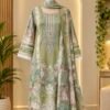 1B4774CE-32E5-4280-9E93-B192B84C5702 Olive Botanical Embroidered 3-Piece Pakistani Readymade Suit Set