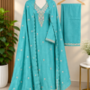 7B196802-42CC-4124-9B6E-71C84FDA0321 Elegant Turquoise Embroidered Kurta Set with Scalloped Dupatta & Matching Bottom