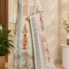 A4417C91-B315-4AC2-AE06-41CEEB38F060 Pure Cotton Printed & Embroidered Kurti Set with Palazzo & Dupatta