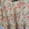 Elegant Floral Print Block-Style Cotton Short Kurti / Tunic Top