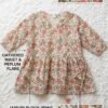 Elegant Floral Print Block-Style Cotton Short Kurti / Tunic Top