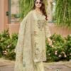 Screenshot Ivory Floral Printed with Embroidered 3-Piece Kurta Pakistani Readymade Set