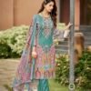 Teal Paisley & Floral Embroidered 3-Piece Pakistani Readymade Suit Set