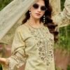 Screenshot Ivory Floral Printed with Embroidered 3-Piece Kurta Pakistani Readymade Set
