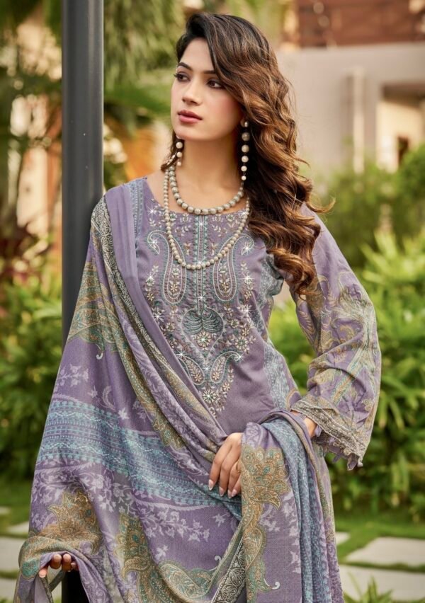 Screenshot Mauve Paisley Embroidered 3-Piece Pakistani Readymade Suit Set