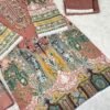 IMG_0241 Dusty Rose Floral & Lace Embroidered 3-Piece Pakistani Readymade Suit Set