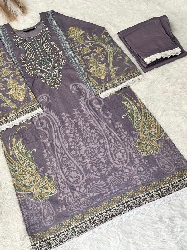 IMG_0245 Mauve Paisley Embroidered 3-Piece Pakistani Readymade Suit Set