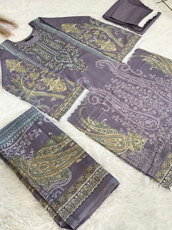 IMG_0249 Mauve Paisley Embroidered 3-Piece Pakistani Readymade Suit Set