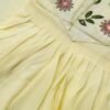 Screenshot Pastel Yellow Floral Embroidered Anarkali Suit Set with Cutwork Scalloped Dupatta