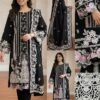 IMG_0052 Pakistani Black and rose embroidered unstitched cotton lawn collection