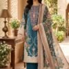 Celebration 3-Piece Printed & Embroidered Teal Suit