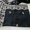 IMG_9965 Pakistani Black and rose embroidered unstitched cotton lawn collection